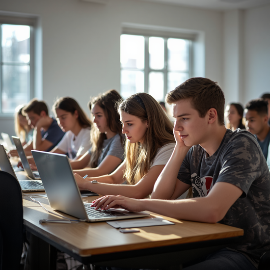 Élèves utilisant des Chromebooks